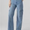 Veromoda Blue / Medium Blue Denim North Loose Fit Mid Rise Jeans -Style Nest Store 28160