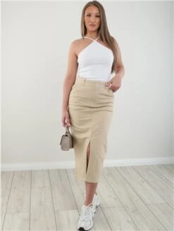 Veromoda Cream / Irish Cream Wild Lucky Hr Long Skirt -Style Nest Store 28221 2