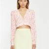 Glamorous Yellow/Pink Floral Crop Top -Style Nest Store 28255
