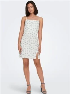 Only Cloud Dancer / Ditsy Caro Mini Dress With Square Neck -Style Nest Store 28262 2