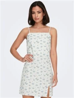 Only Cloud Dancer / Ditsy Caro Mini Dress With Square Neck
