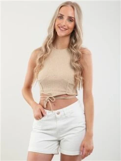Veromoda Cream / Irish Cream Camma Cropped Top