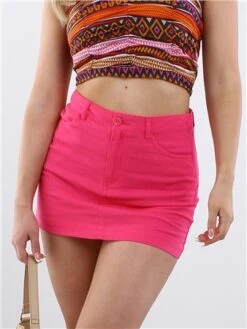 Only Pink / Pink Yarrow Caro Short Highwaisted Skirt -Style Nest Store 28484 1