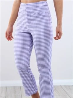 Only Purple Rose/White Carola Gingham Kick Flare -Style Nest Store 28550 1