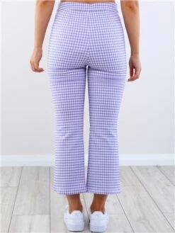Only Purple Rose/White Carola Gingham Kick Flare -Style Nest Store 28550 3
