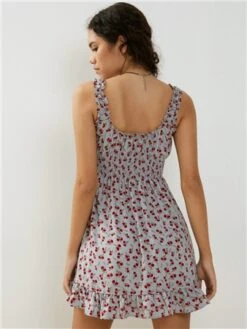 Motel Blue Floral Ditsy Soyata Mini Day Dress -Style Nest Store 28597 3