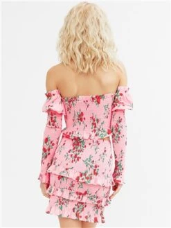 The Frolic Pink Patricia Tired Ruffle Skirt -Style Nest Store 28616 3