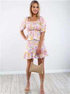 Veromoda Birch / Asta Flower Emma Henna Hw Short Skirt -Style Nest Store 28650 2