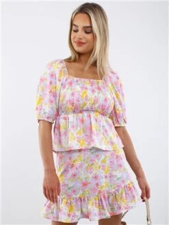 Veromoda Birch / Asta Flower Emma Henna Hw Short Skirt