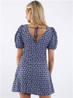 Brave Soul Black/Purple Bloom Floral Dress -Style Nest Store 28687 3