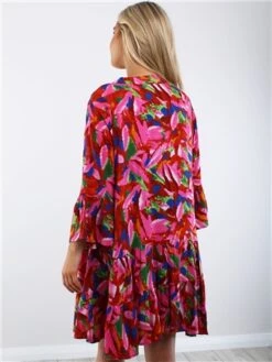 Qed Pink Floral Print Smock Dress -Style Nest Store 28688 3