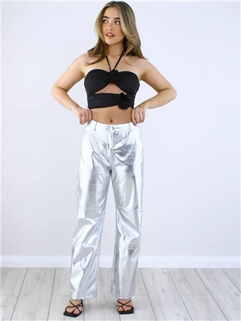 Saint Genies Black Dahlia Floral Applique Cutout Halterneck Top 5 Saint Genies Black Dahlia Floral Applique Cutout Halterneck Top - Image 3