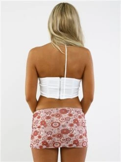 Glamorous Vintage Floral Pattern Mini Skirt 9 Glamorous Vintage Floral Pattern Mini Skirt -Style Nest Store 28898 3