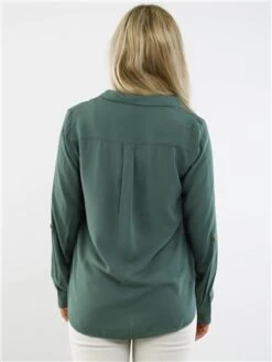 Veromoda Green / Dark Forest Bumpy Shirt 9 Veromoda Green / Dark Forest Bumpy Shirt -Style Nest Store 28928 3