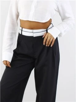 Only Black / Black Malika Detail Pant -Style Nest Store 29012 1