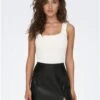 Only Black / Black Leni Mini Skirt With Slit -Style Nest Store 29031