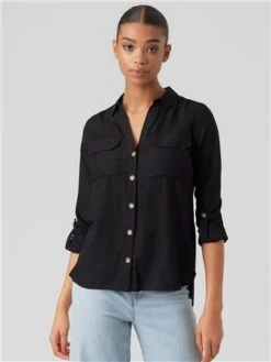 Veromoda Black Bumpy Shirt