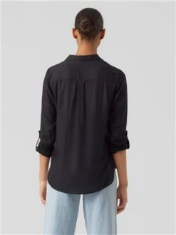 Veromoda Black Bumpy Shirt -Style Nest Store 29079 3