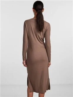 Pieces Fossil Kylie Midi Dress -Style Nest Store 29099 3