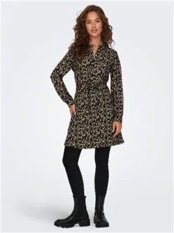 Only Black Corey Printed Mini Tunic Dress -Style Nest Store 29160 2