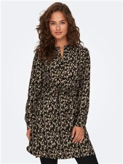 Only Black Corey Printed Mini Tunic Dress