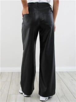 Only Black / Black Madison Life Hw Wide Faux Leather Pant -Style Nest Store 29175 3