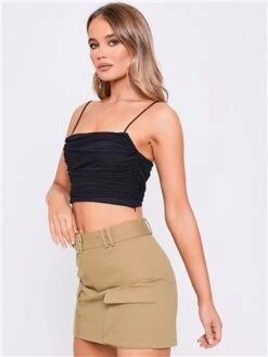 Saint Genies Taupe Sybil Cargo Skirt -Style Nest Store 29221 2