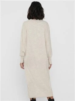 Only Grey / Pumice Stone Tessa Midi V Neck Knitted Dress -Style Nest Store 29258 2