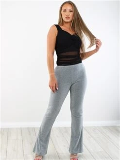 Vila Silver Mynte Hw Flared Pants -Style Nest Store 29290 2