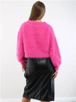 Saint Genies Black Faux Leather Midi Cargo Skirt -Style Nest Store 29301 3