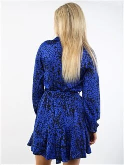 Ax Paris Blue Leopard Shirt Dress -Style Nest Store 29392 3