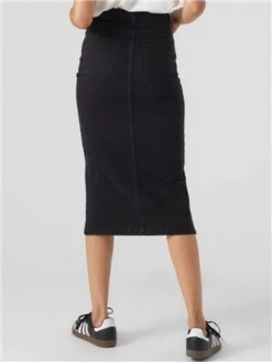 Veromoda Black Denim Lina Denim Skirt -Style Nest Store 29397 3
