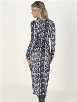 Brave Soul Abstract Print Jersey Mesh Long Sleeve Maxi -Style Nest Store 29450 3