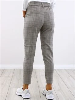Only Black / Dark Grey Poptrash Checked Trousers -Style Nest Store 29467 3
