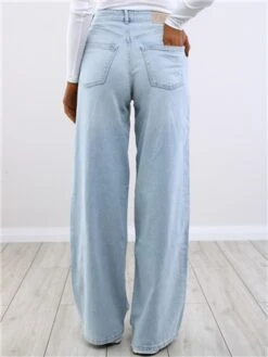 Tally Weijl Blue High Waist Wide Leg Jeans -Style Nest Store 29505 2