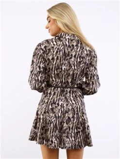 Saint Genies Leopard Print Shirt Dress -Style Nest Store 29542 3