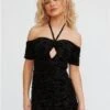 The Frolic Black Devour Ruched Mini Dress -Style Nest Store 29617